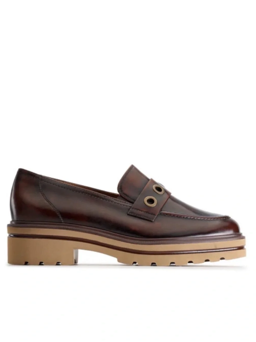 Paul Green Billie Loafer Tobacco Brushed Leather Sz US 9